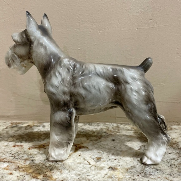 LEFTON Vintage Schnauzer Dog Puppy Porcelain Figure - Picture 3 of 8